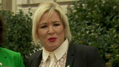 Sinn Féin's northern leader Michelle O'Neill rejects the idea of forming a shadow assembly saying she has no interest in a "Mickey mouse" affair.