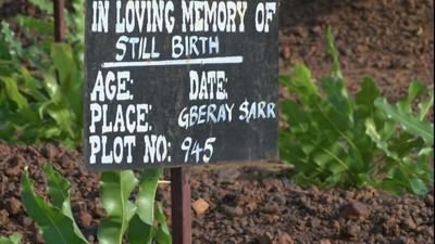 Grave marker for stillborn infant