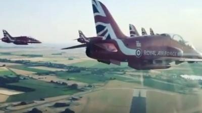 Red Arrows plane