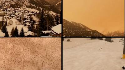 Saharan sand in Swiss Alps