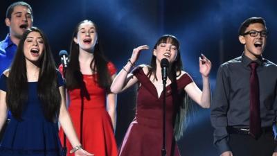 Marjory Stoneman Douglas High School students perform at the Tonys