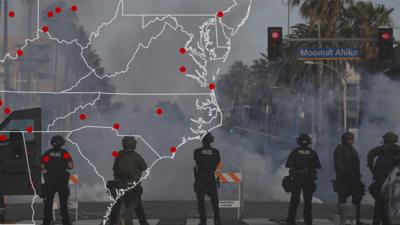 Tear gas use across the US