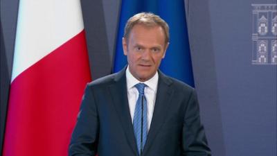 Donald Tusk sets out a "phased approach" to Brexit