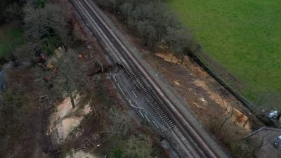 Landslip at Edenbridge