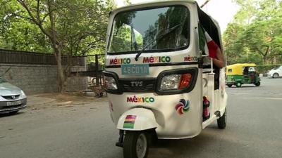 Mexican ambassador's rickshaw