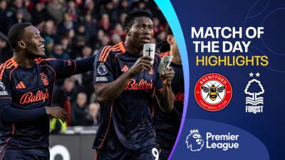 Nottingham Forest's Taiwo Awoniyi celebrates his goal against Brentford