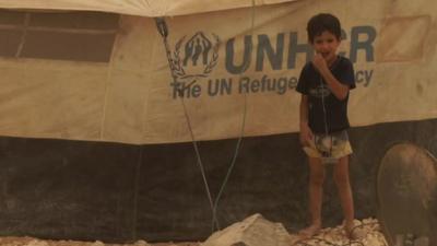 A young Syrian refugee