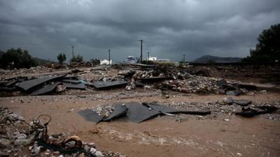 Floods cause devastation in Greece.