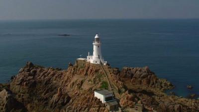 Corbiere lighthouse in Jersey