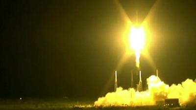 A SpaceX rocket launching from Cape Canaveral in Florida.