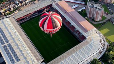 Balloon floating above Bristol