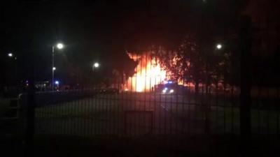 Grove Leisure Centre fire