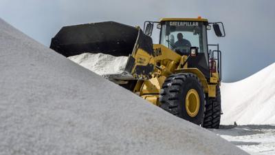 Salt mining in Namibia