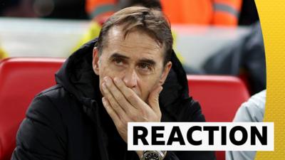Julen Lopetegui looks glum