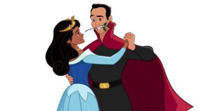 Illustration of Prince and Princess dancing