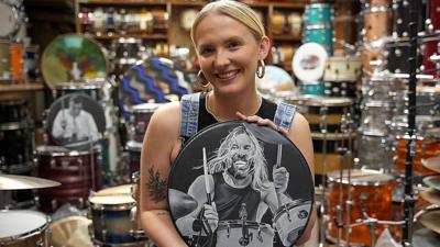 Drum artist Zoe Walker