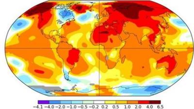 Global temperatures from NASA