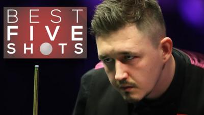 Kyren Wilson lines up a shot