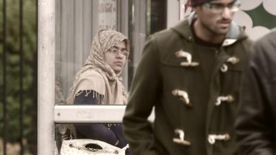 A Muslim women in a London street