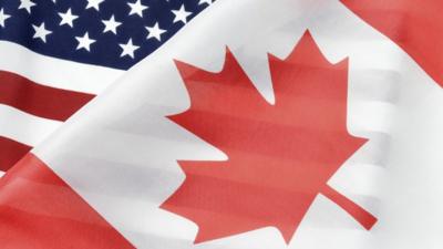 Canada and US flags