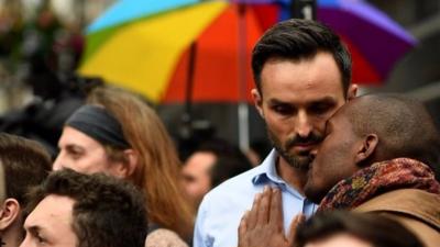 There was silence in Soho as the victims were remembered