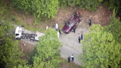 The scene at the suspected murder in The Alps.