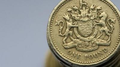 Stack of pound coins