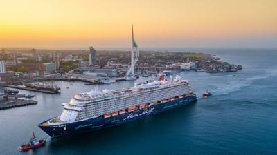 Mein Schiff 3 arriving in Portsmouth