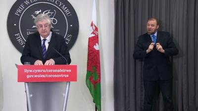 Mark Drakeford delivers press briefing