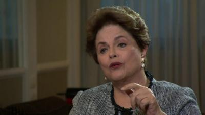 Ex-president of Brazil Dilma Roussefft talks to the BBC