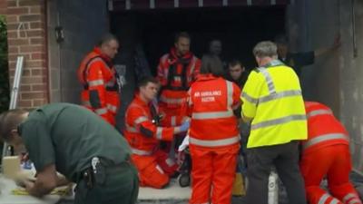 Emergency services at work in Harrogate