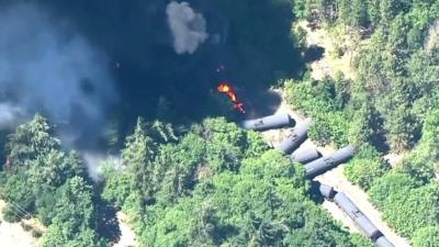 Oregon train fire