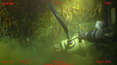 HMS Hood's bell being rescued from seabed