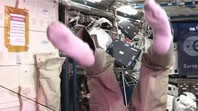 Tim Peake's feet