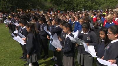 Children singing