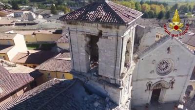 Norcia basilica damage