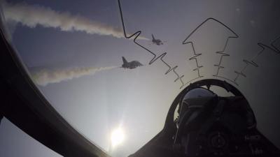 A Red Arrows pilot in action