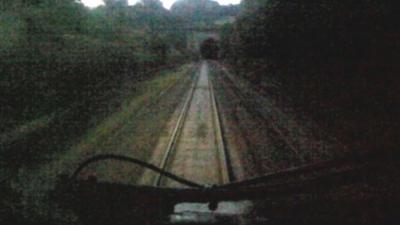 The first train through the tunnel made the journey on Tuesday morning