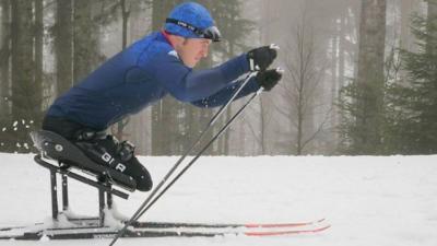 Scott Meenagh on his skis