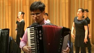 North Korea musicians in Cardiff