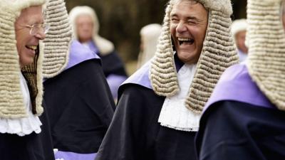 Judges laughing