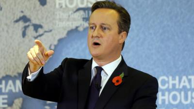 David Cameron delivers a speech setting out his demands for EU reform