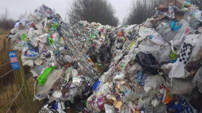 The pile of rubbish on the Staffordshire Moorlands