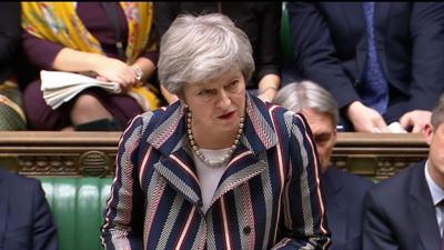 Theresa May in the House of Commons