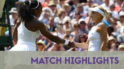 Serena Williams beats Elena Vesnina in 48 minutes