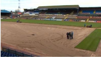 Brunton Park pitch laid