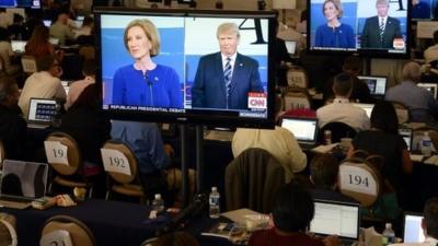 Carly Fiorina and Donald Trump