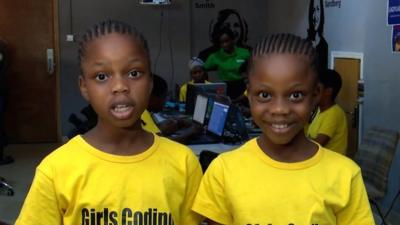 Girls coding