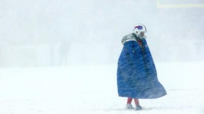 Buffalo Bills in the snow