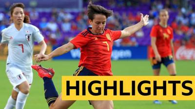 Watch highlights as Spain beat Japan 3-1 in their SheBelieves Cup debut.